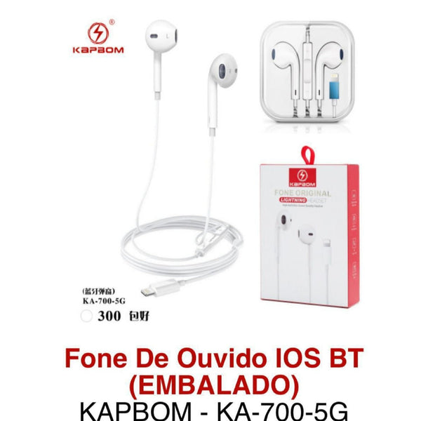 Fone de ouvido com fio para iOS